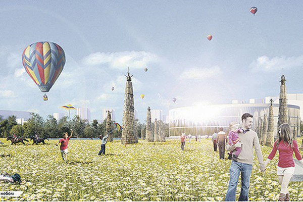 Вот как оригинально решили оформить парк на Ходынском поле Москвы