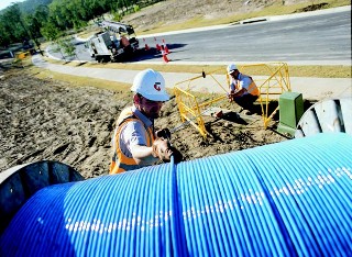 Строительство волоконно-оптической линии через Ижевск