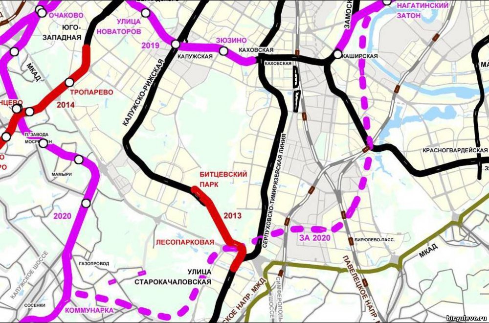 Метро в бирюлево восточное схема когда открытие