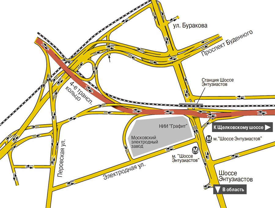 Открытое шоссе как доехать. Схема развязки шоссе Энтузиастов с свх. Съезд с свх на шоссе Энтузиастов в область. Развязка свх с шоссе Энтузиастов. Схема развязки шоссе Энтузиастов проспект Буденного на карте.
