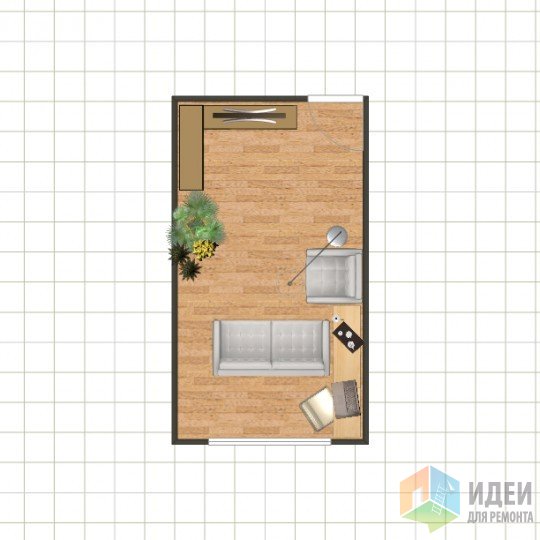 Ремонт и интерьер гостиной в хрущевке