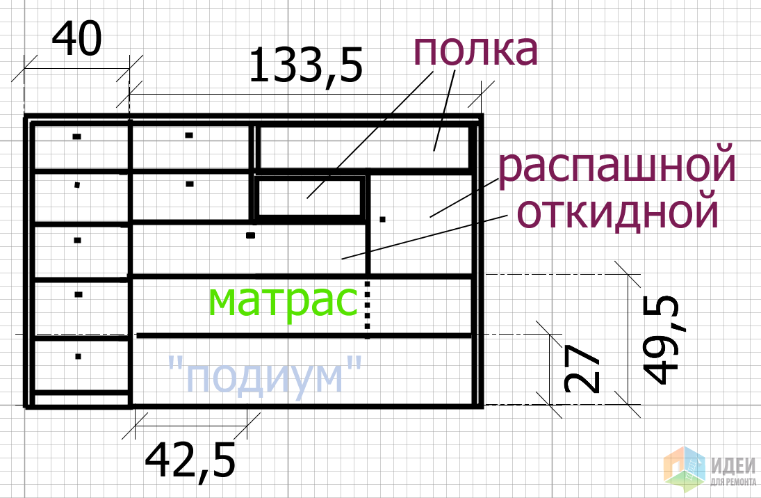 "Авторский"(тм) комод и двухэтажные котики