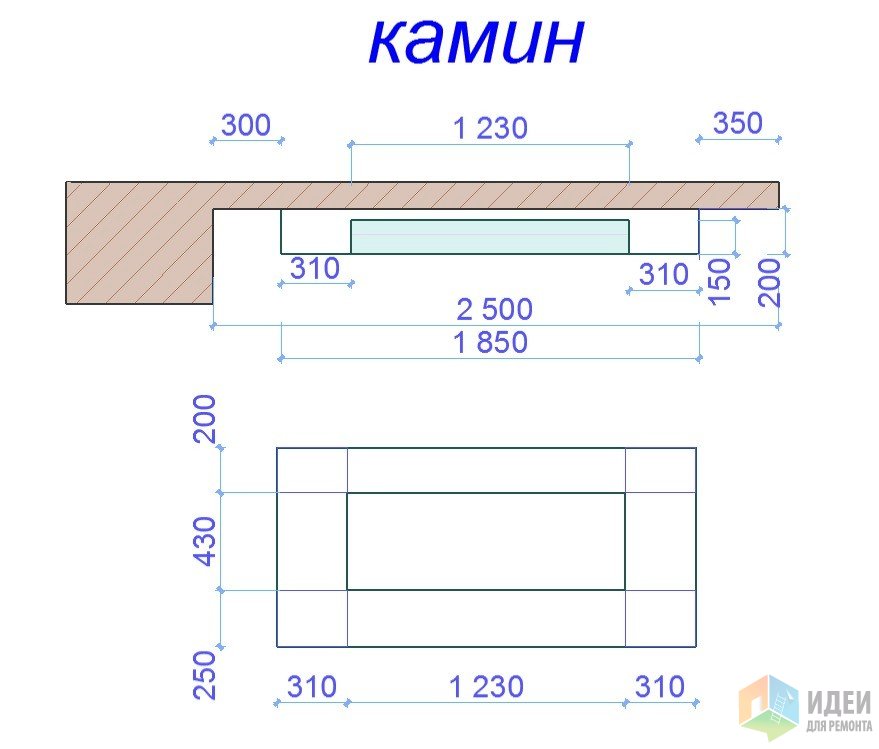 Современная квартира для троих с антикварными часами 3. Камин