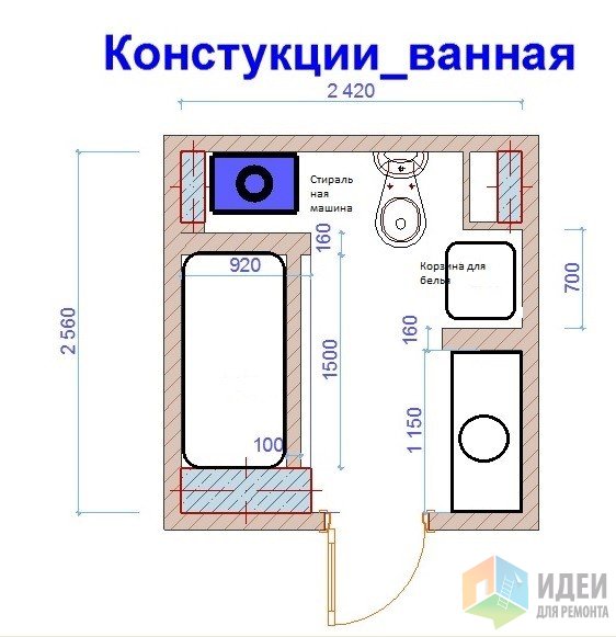 Современная квартира для троих с антикварными часами 6. Столешница в ванной. От идеи до воплощения