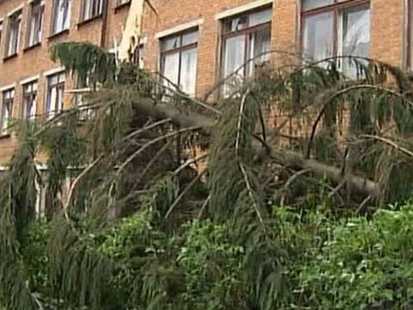 Ураган обесточил город Ефремов в Тульской области